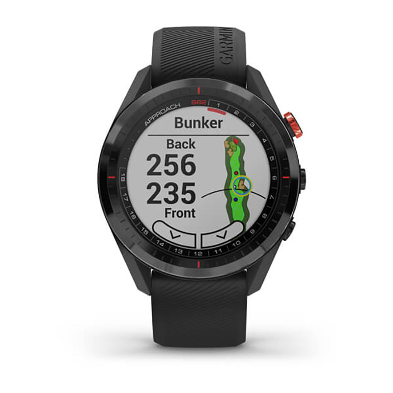 GARMIN Approach® S62 Golf GPS Black Ceramic Bezel with Black Band, WW