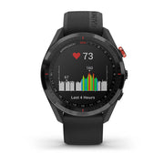 GARMIN Approach® S62 Golf GPS Black Ceramic Bezel with Black Band, WW