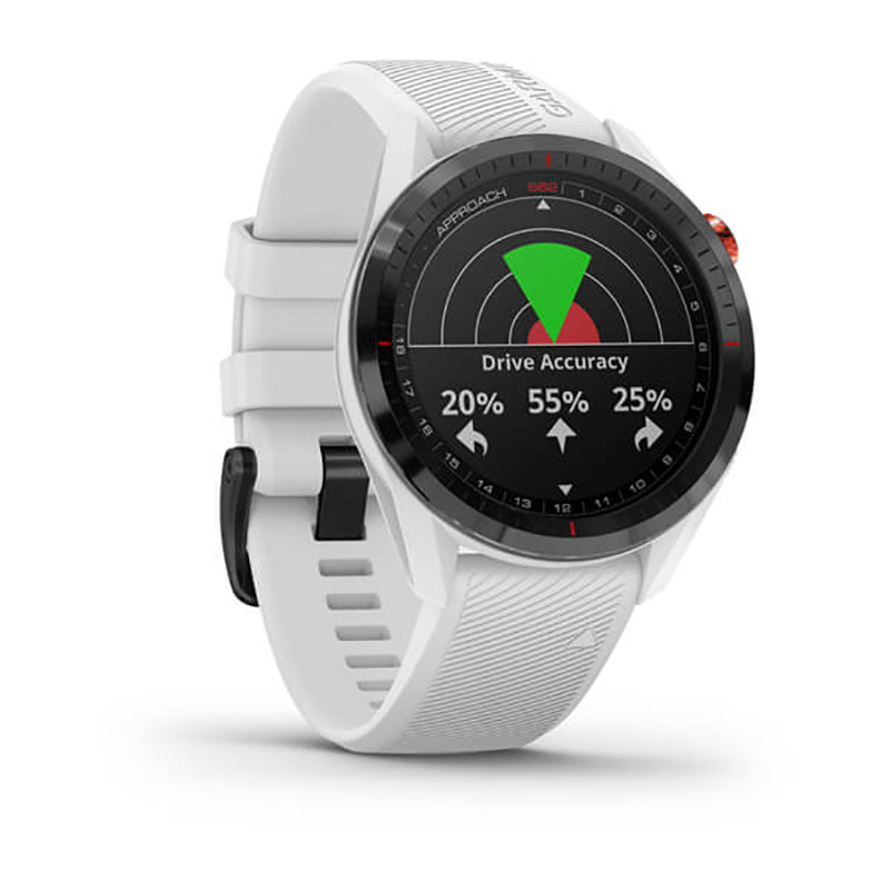 GARMIN Approach® S62 Golf GPS Black Ceramic Bezel with White Band, WW