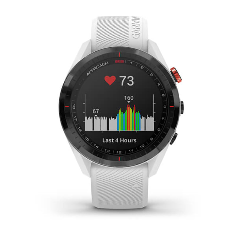 GARMIN Approach® S62 Golf GPS Black Ceramic Bezel with White Band, WW