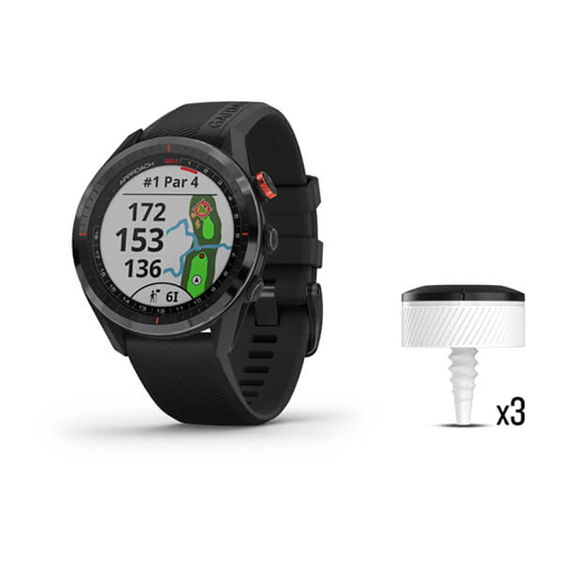 GARMIN Approach® S62 Black Ceramic Bezel with Black Band Bundle, WW