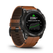 GARMIN Epix™ Pro (Gen 2) Sapphire Edition Carbon Grey DLC Titanium with Chestnut Leather Band