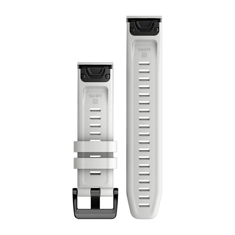 GARMIN Fenix 7 QuickFit® 22MM Carrera White Silicone Watch Band