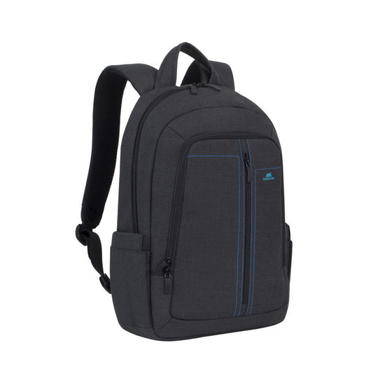 RivaCase 7560 Black Laptop Canvas Backpack 15.6"