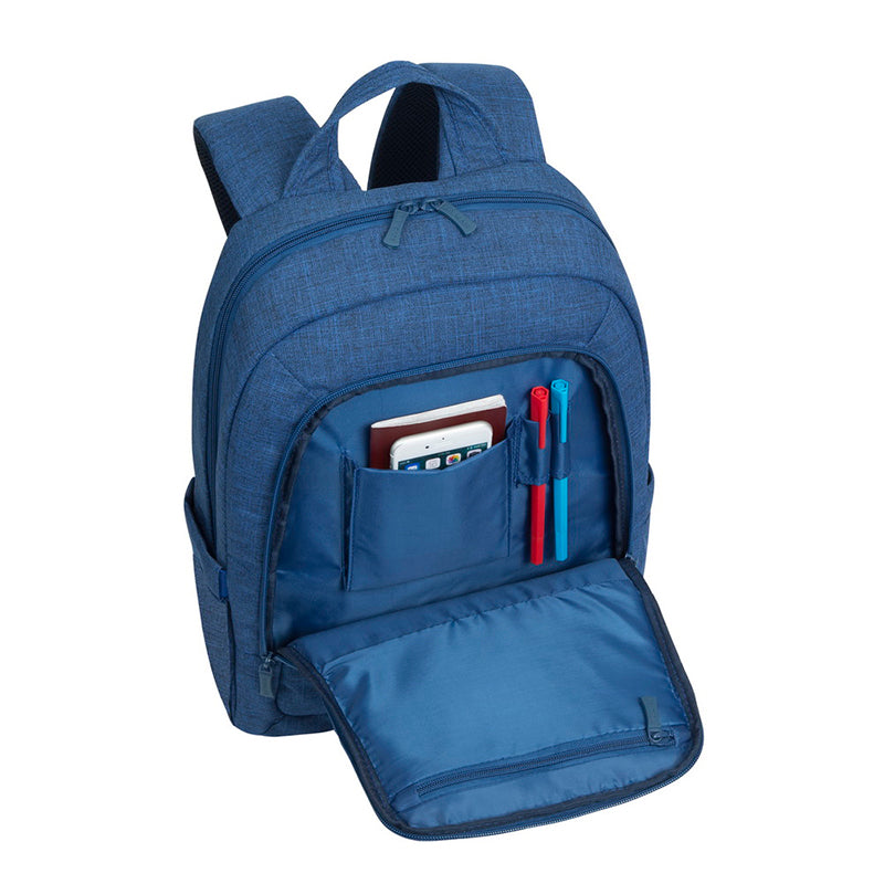 RivaCase 7560 Blue Laptop Canvas Backpack 15.6"