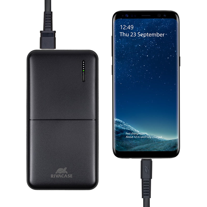 RivaCase EU QC/PD Portable Battery 10000 mAh Black