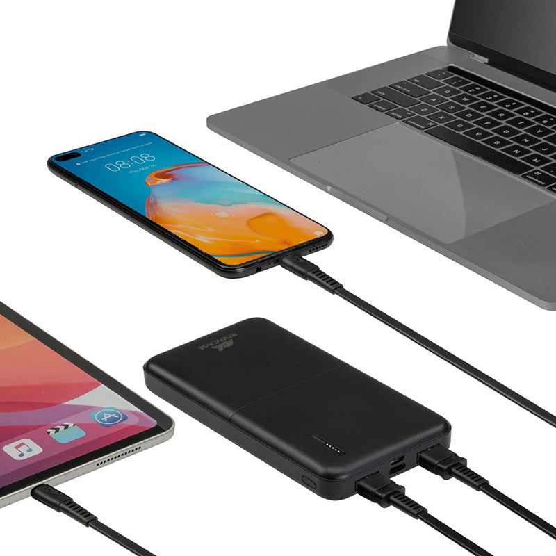 RivaCase EU QC/PD Portable Battery 10000 mAh Black