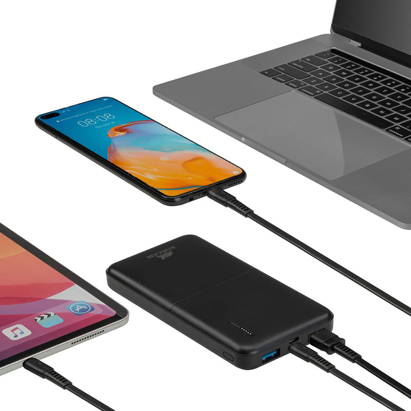 RivaCase EU QC/PD Portable Battery 10000 mAh Black
