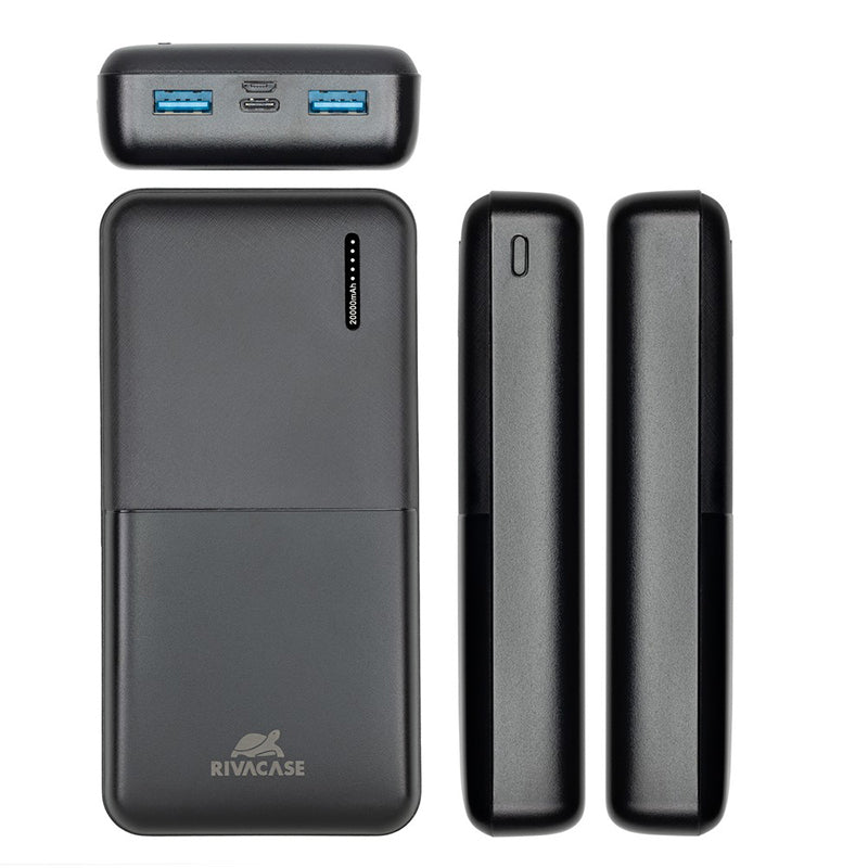 RivaCase EU QC/PD Portable Battery 20000 mAh Black