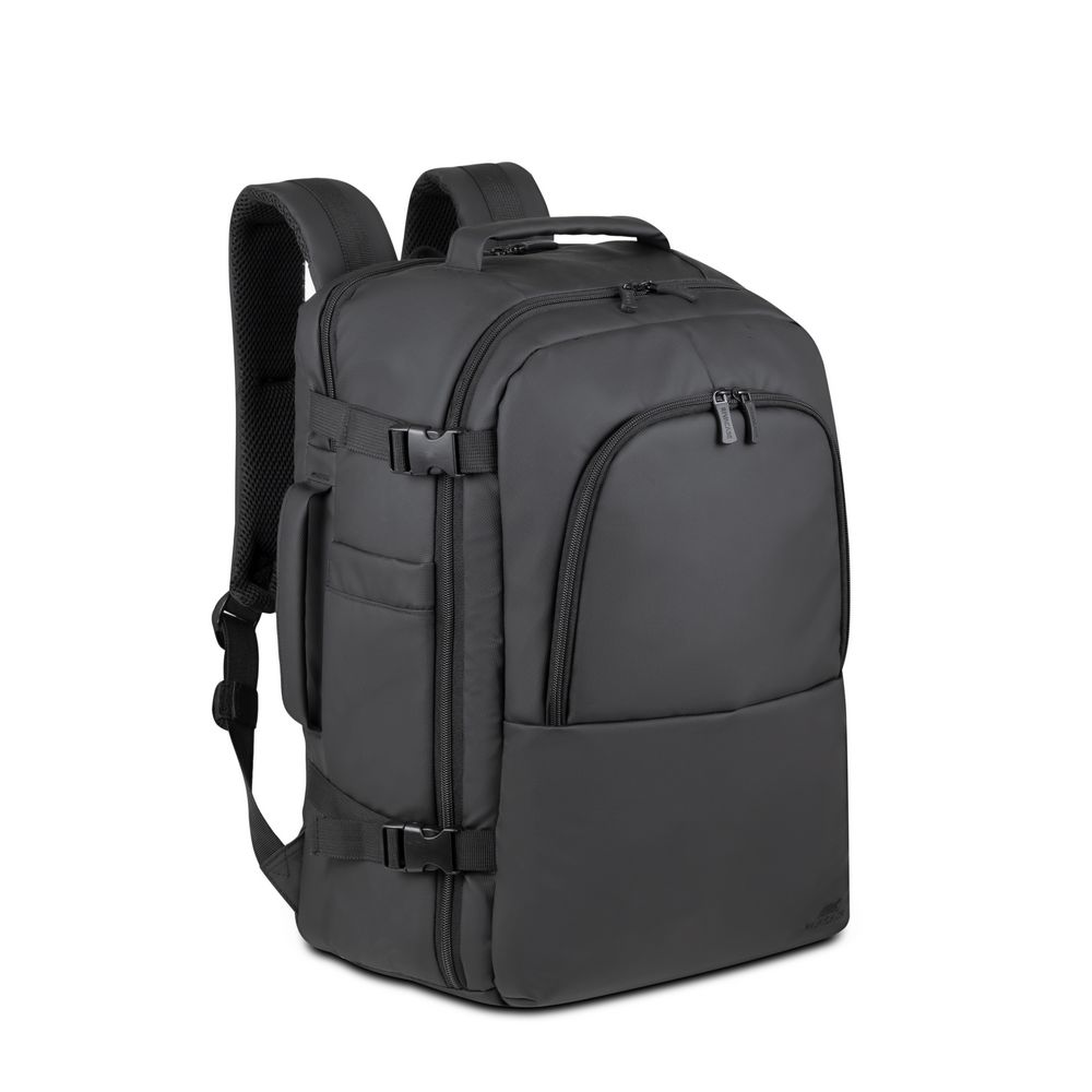 RivaCase 8465 Black Coated ECO Travel Laptop Backpack 17.3”