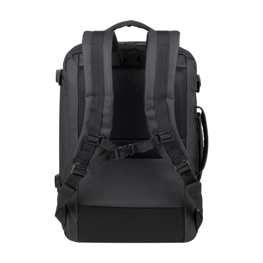 RivaCase 8465 Black Coated ECO Travel Laptop Backpack 17.3”