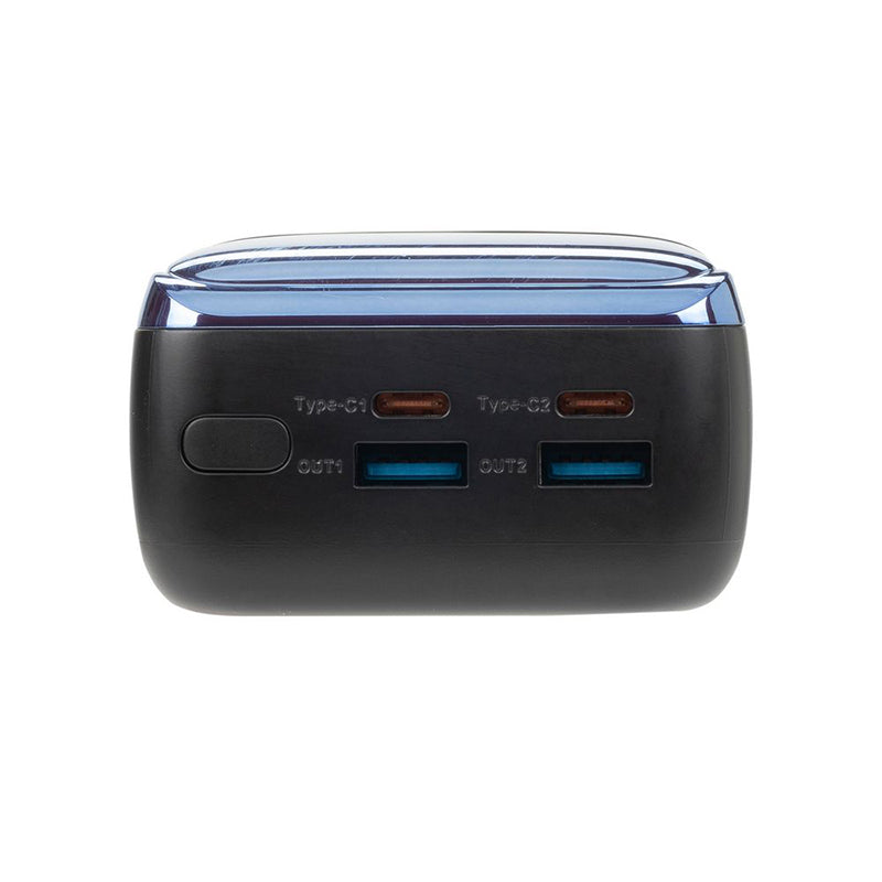 RivaCase EU, QC/PD 65W 30000 mAh Portable Battery with LCD Black For Laptops