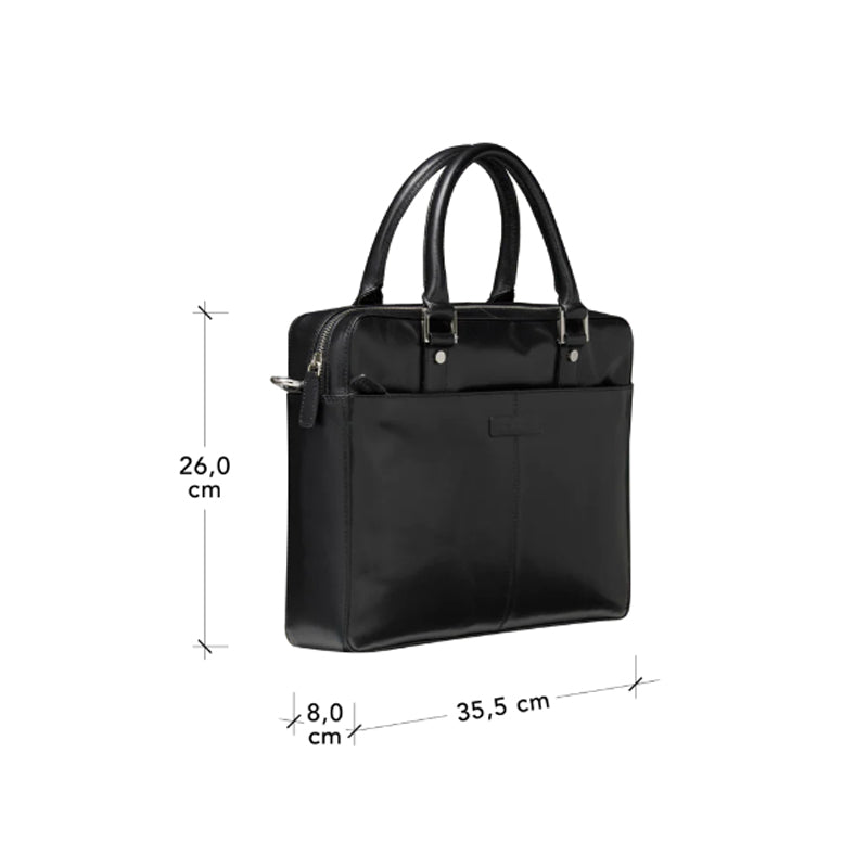 dbramante1928 Rosenborg Full Grain Leather Laptop Bag (2nd Gen) 14" Black