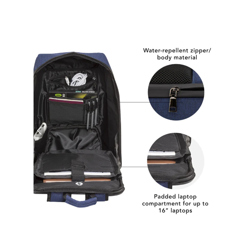 dbramante1928 Christiansborg Recycled Backpack 16" Dark Blue