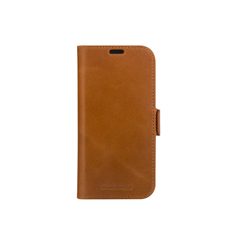 dbramante1928 Copenhagen Wallet Folio Full Grain Leather Case For iPhone 15 Pro Tan