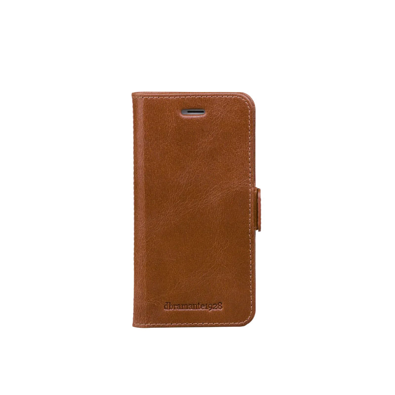 dbramante1928 Copenhagen Wallet Folio Full Grain Leather Case For iPhone 15 Pro Tan