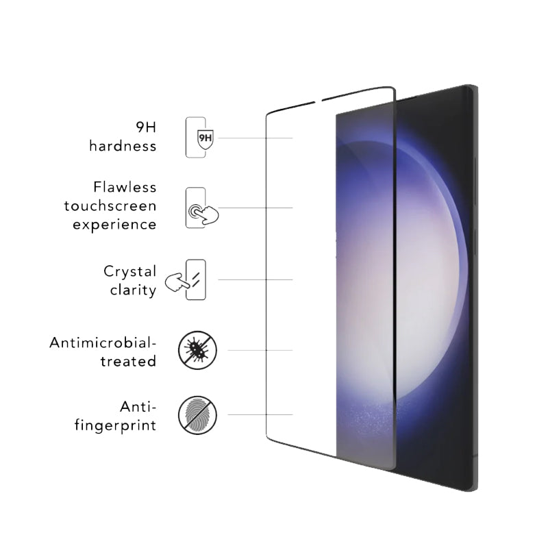 dbramante1928 Eco Shield Screen Protector for Galaxy S23 Ultra Black edge