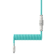 HyperX USB-C Coiled Cable 1.37m - Light Green/White