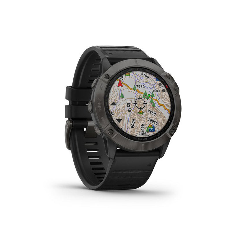 GARMIN Fenix 6x Sapphire Carbon Grey DLC with Black Band