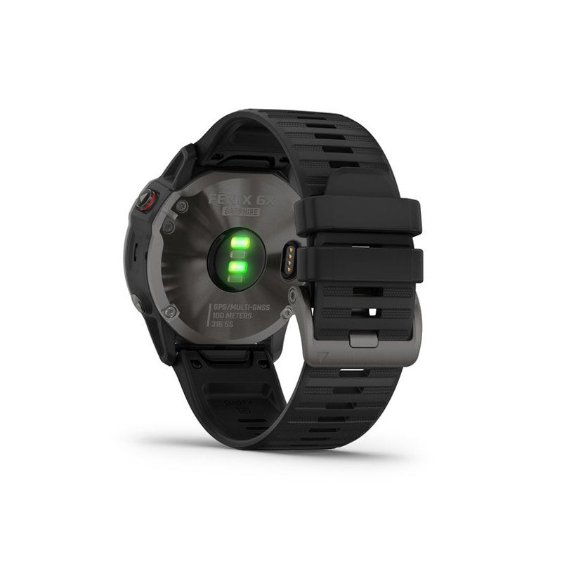 GARMIN Fenix 6x Sapphire Carbon Grey DLC with Black Band