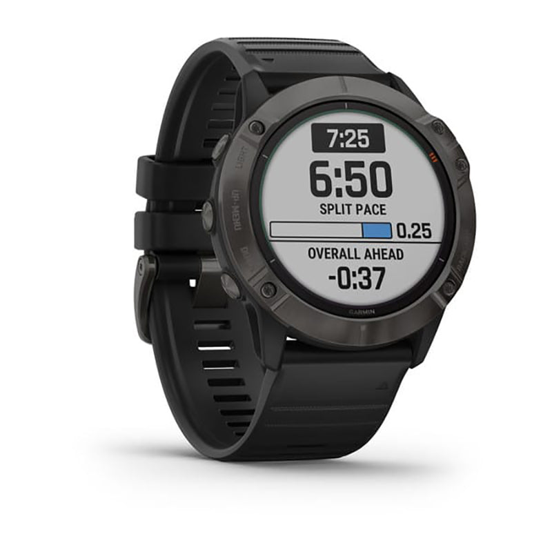 GARMIN Fenix 6X Pro Solar Edition EMEA, Titanium Carbon Grey DLC with Black Band GPS watch