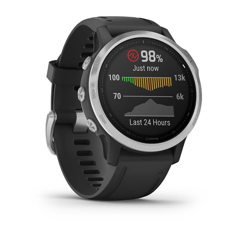 GARMIN Fenix 6S Watch Silver with Black Band