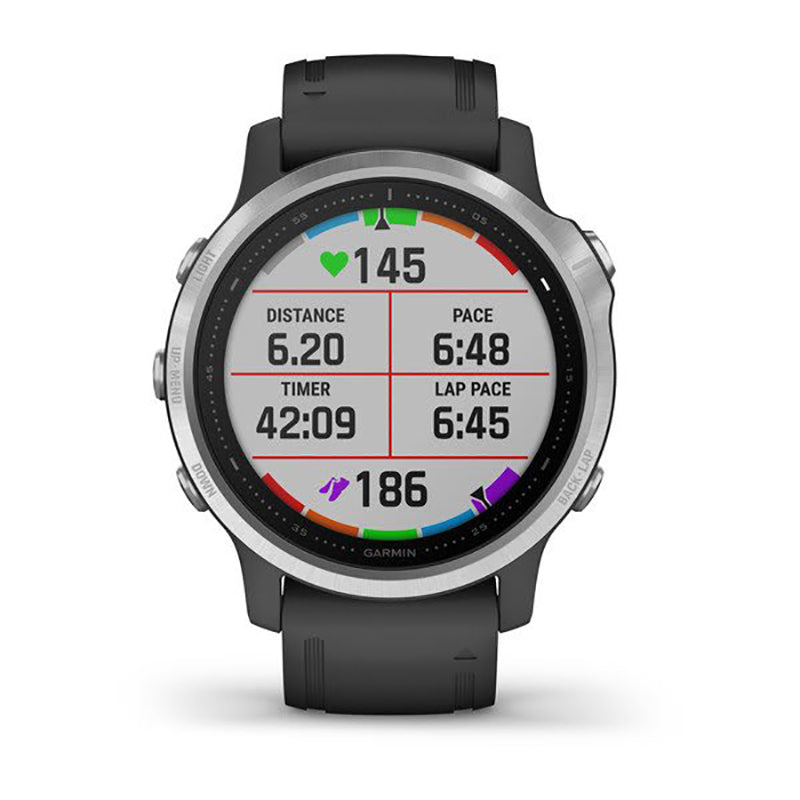 GARMIN Fenix 6S Watch Silver with Black Band