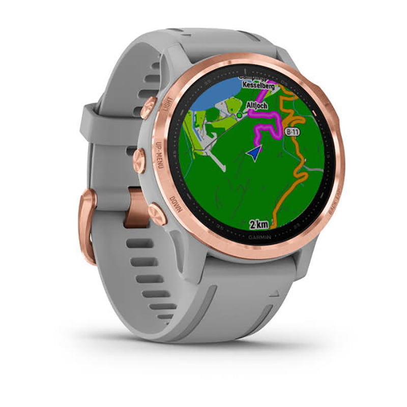GARMIN Fenix® 6S Pro and Sapphire Edition Rose Gold Tone with Powder Grey Band GPS Watch