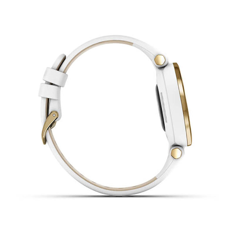 GARMIN Lily Classic Edition, EMEA, Light Gold Bezel with White Case and Italian Leather Band