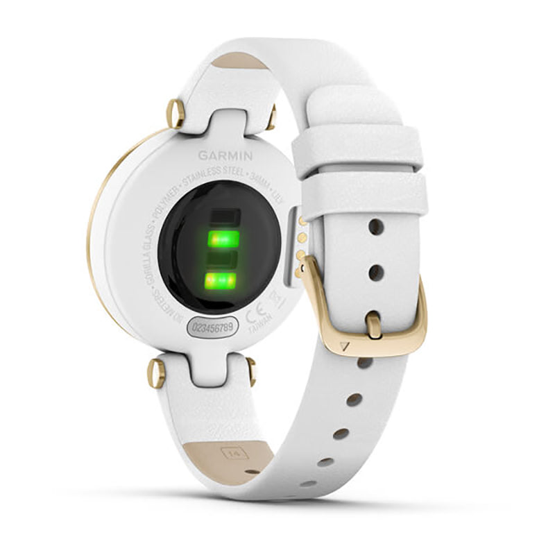 GARMIN Lily Classic Edition, EMEA, Light Gold Bezel with White Case and Italian Leather Band