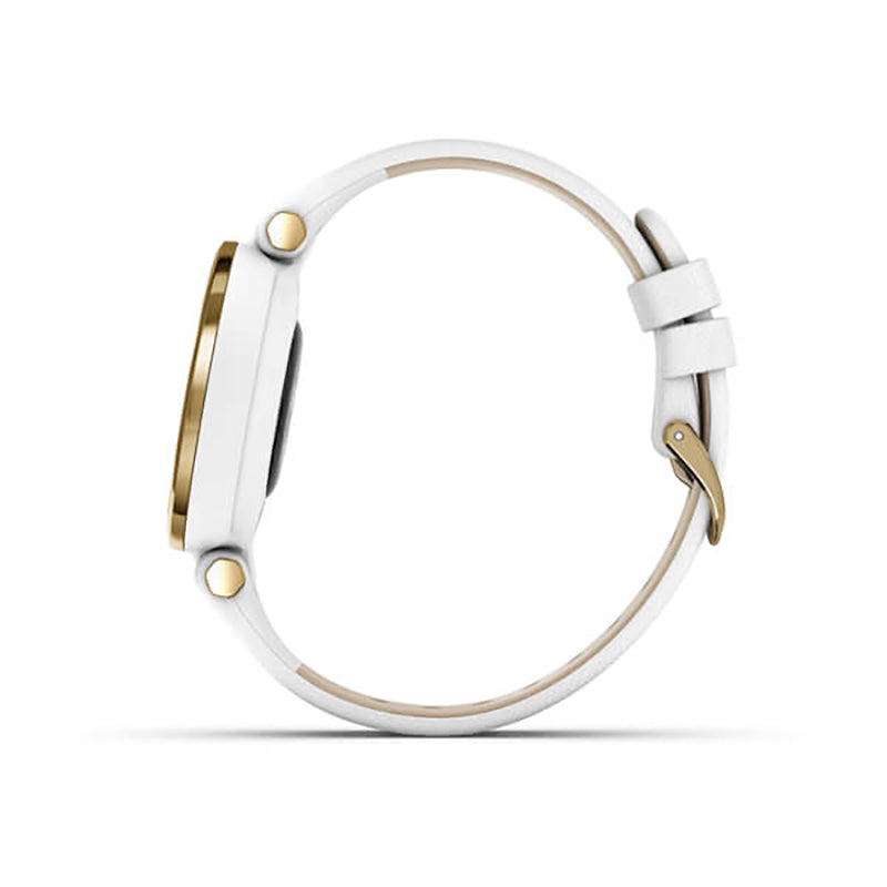 GARMIN Lily Classic Edition, EMEA, Light Gold Bezel with White Case and Italian Leather Band
