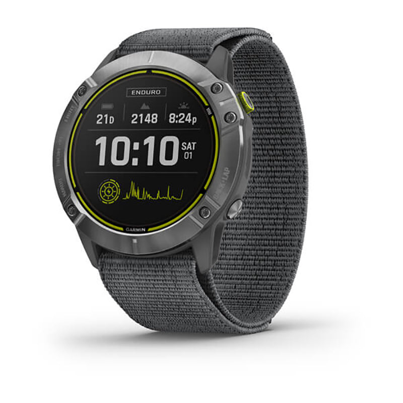 GARMIN Enduro Steel with Grey UltraFit Nylon Strap Watch