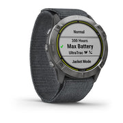GARMIN Enduro Steel with Grey UltraFit Nylon Strap Watch