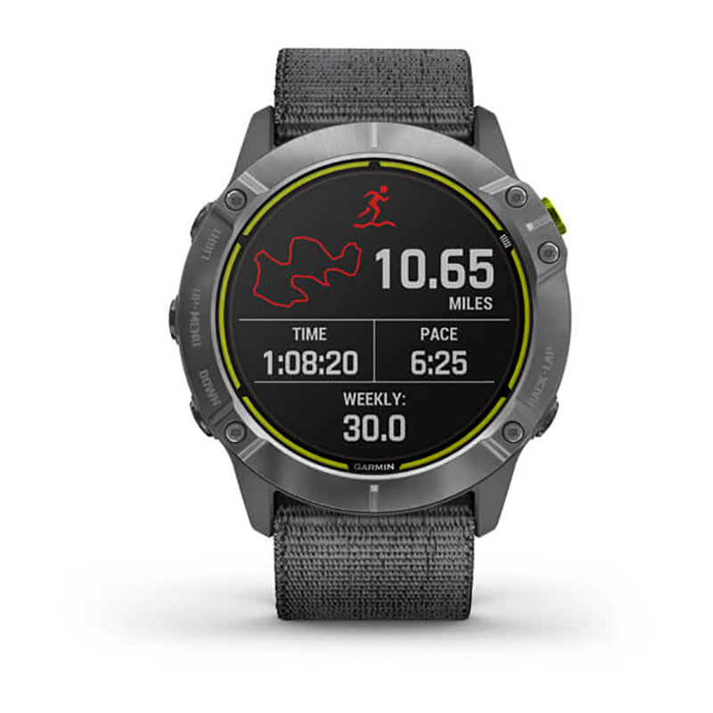 GARMIN Enduro Steel with Grey UltraFit Nylon Strap Watch