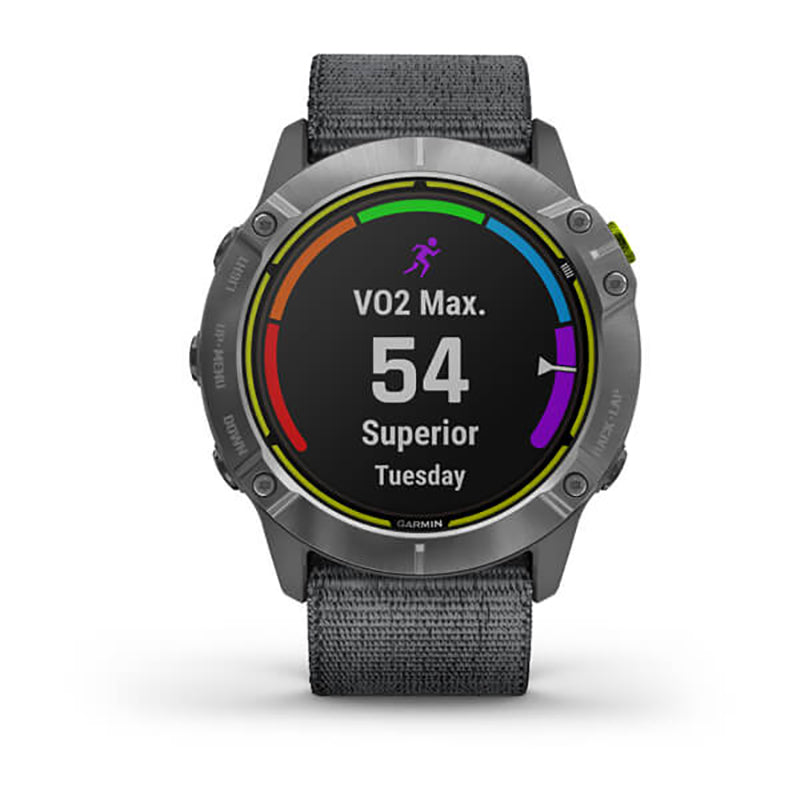 GARMIN Enduro Steel with Grey UltraFit Nylon Strap Watch