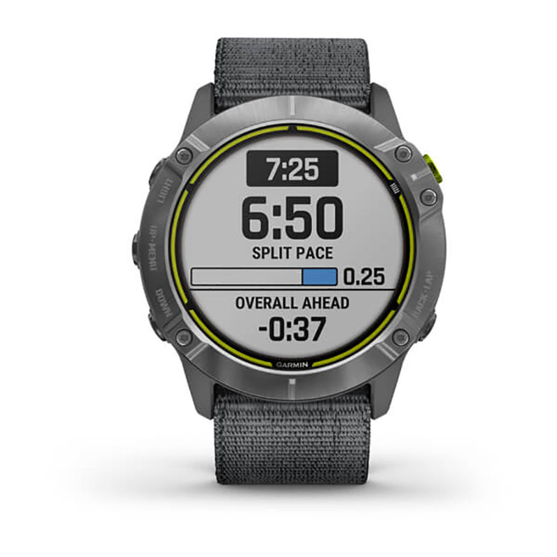 GARMIN Enduro Steel with Grey UltraFit Nylon Strap Watch