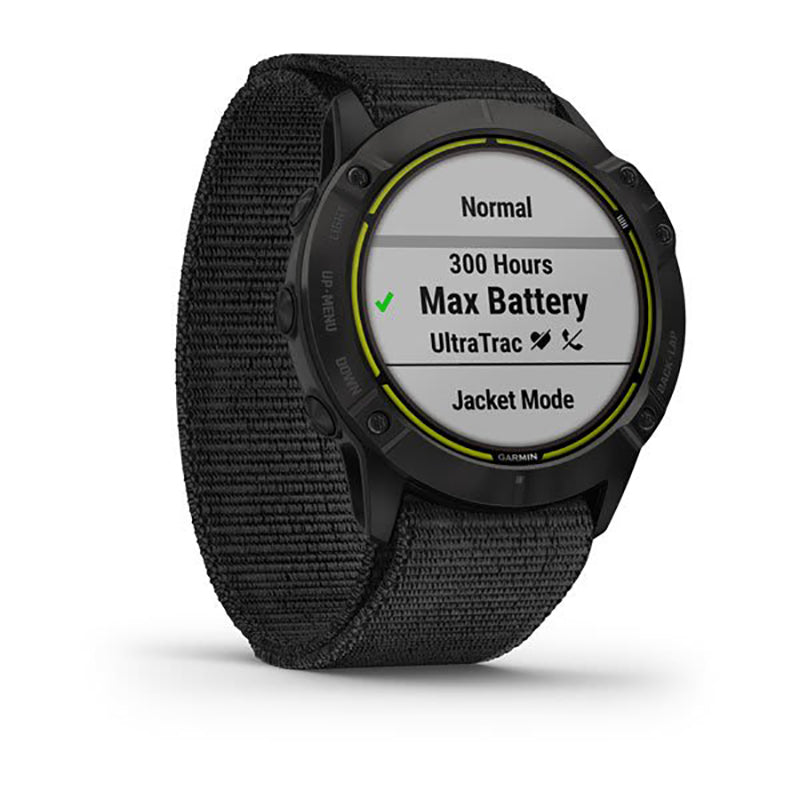 GARMIN Enduro Carbon Grey DLC Titanium with Black UltraFit Nylon Strap Watch