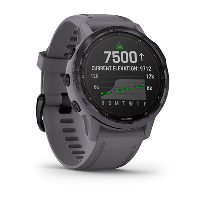 GARMIN Fenix 6S Pro Solar EMEA, Amethyst Steel with Shale Grey Band GPS Watch