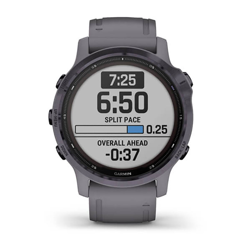 GARMIN Fenix 6S Pro Solar EMEA, Amethyst Steel with Shale Grey Band GPS Watch