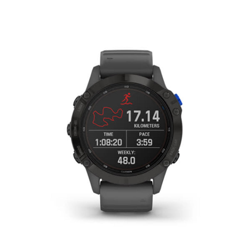 GARMIN Fenix 6 Solar WW, Silver with Black Band GPS Watch