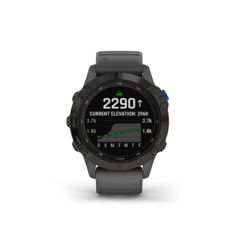 GARMIN Fenix 6 Solar WW, Silver with Black Band GPS Watch