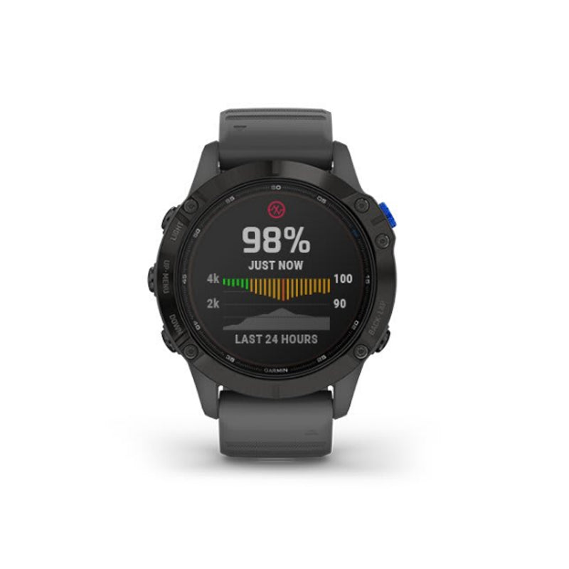 GARMIN Fenix 6 Solar WW, Silver with Black Band GPS Watch