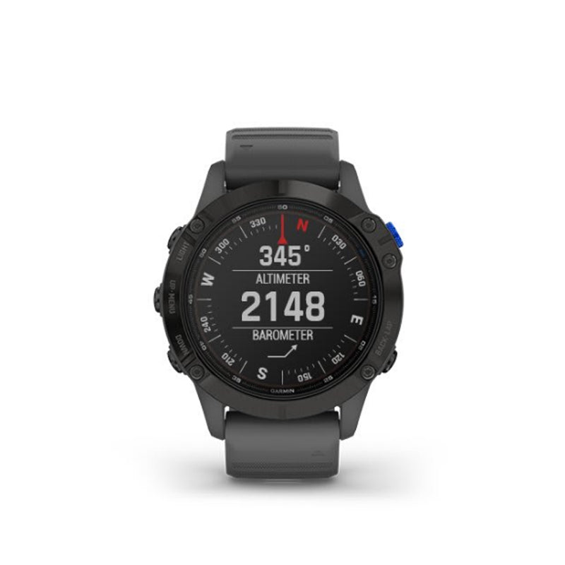 GARMIN Fenix 6 Solar WW, Silver with Black Band GPS Watch