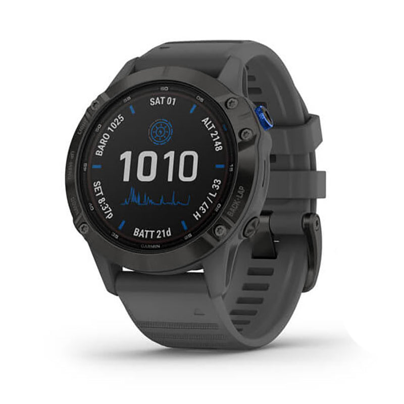 GARMIN Fenix 6 Pro Solar Edition EMEA, Black with Slate Grey Band GPS Watch