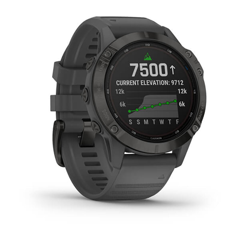 GARMIN Fenix 6 Pro Solar Edition EMEA, Black with Slate Grey Band GPS Watch