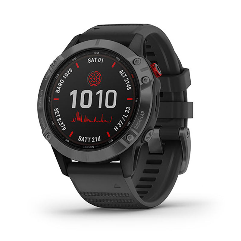 GARMIN Fenix 6 Pro Solar Edition EMEA, Slate Grey with Black Band GPS Watch