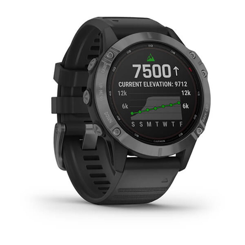 GARMIN Fenix 6 Pro Solar Edition EMEA, Slate Grey with Black Band GPS Watch