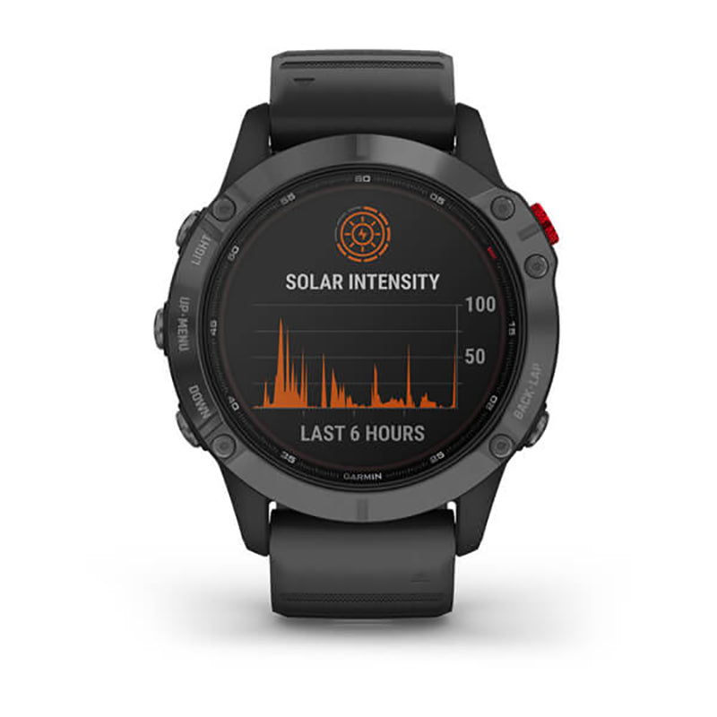 GARMIN Fenix 6 Pro Solar Edition EMEA, Slate Grey with Black Band GPS Watch