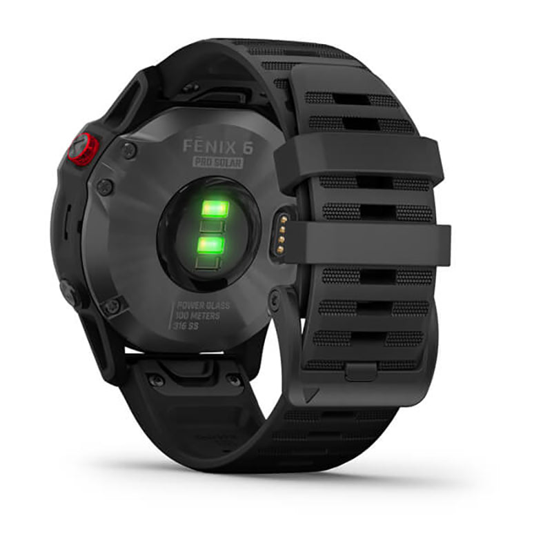 GARMIN Fenix 6 Pro Solar Edition EMEA, Slate Grey with Black Band GPS Watch