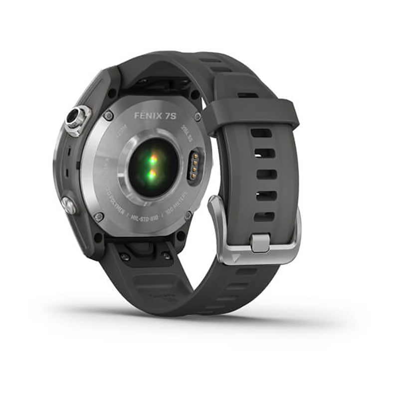 GARMIN Fenix® 7S Standard Edition, EMEA/AUS/NZ/AFR/S.AM, Silver with Graphite Band Watch
